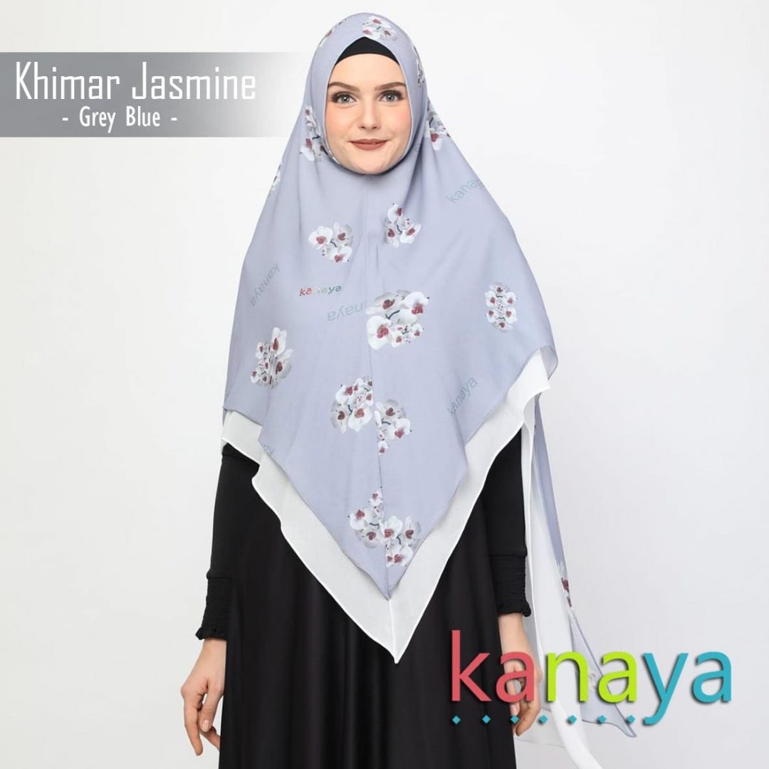 Kanaya Khimar Jasmine Blue-ahzanimuslimstore